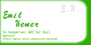 emil wener business card